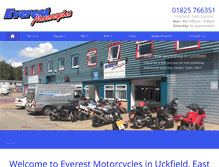 Tablet Screenshot of everestmotorcycles.co.uk
